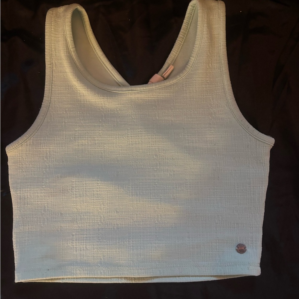 Roxy Textured Sky Blue Crop Top